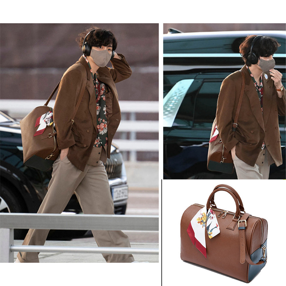 MUTE BOSTON BAG by V BTS IN LEATHER
