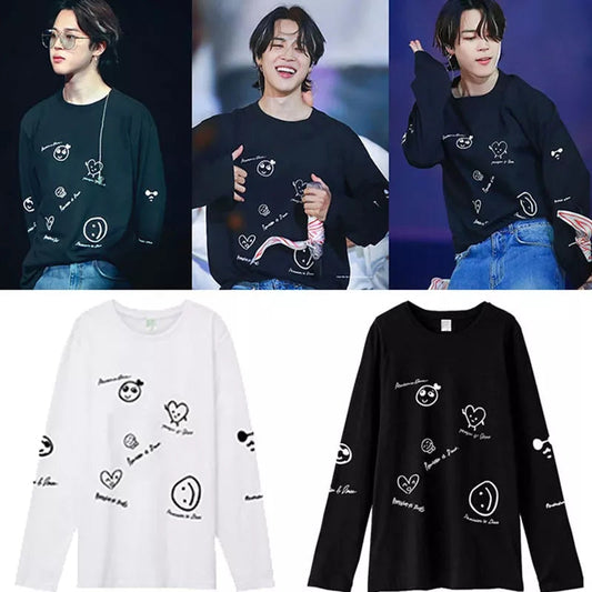 CAMISA MANGA LONGA BTS PERMISSION TO DANCE 100% ALGODÃO