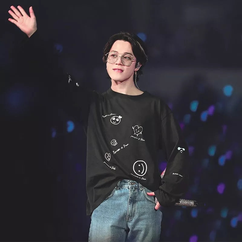 CAMISA MANGA LONGA BTS PERMISSION TO DANCE 100% ALGODÃO