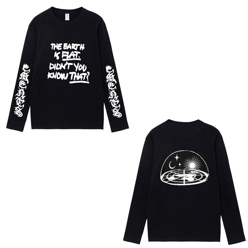 CAMISA MANGA LONGA SUGA BTS "The Earth is Flat" 100% ALGODÃO