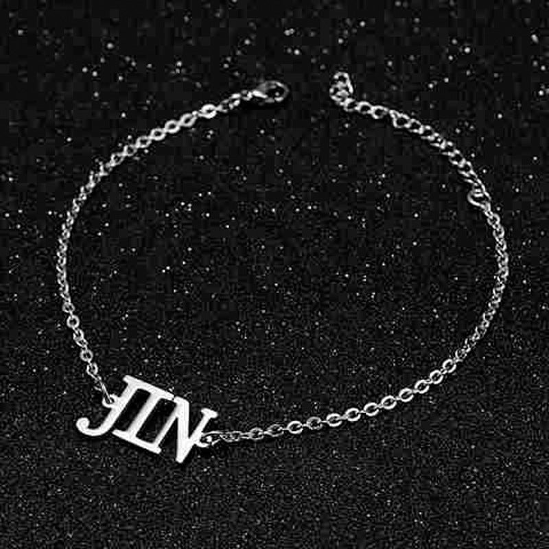 PULSERAS DE ACERO INOXIDABLE BTS (todos los miembros)
