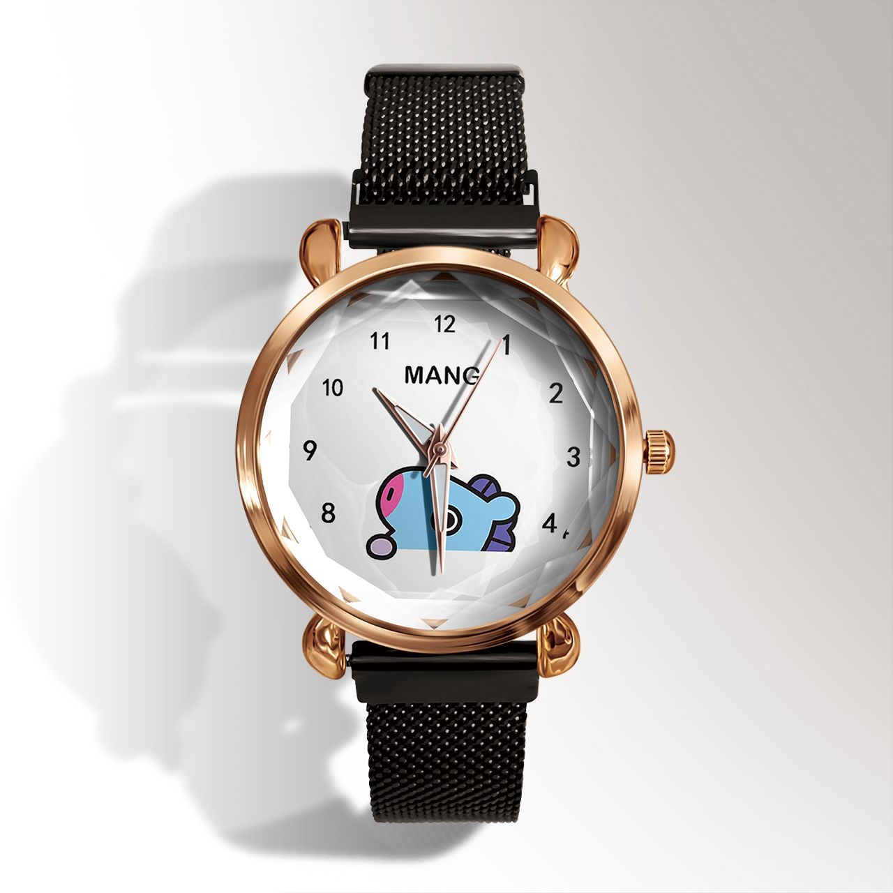 RELÓGIOS BT21 C/ PULSEIRA EM AÇO INOX (todos os personagens)