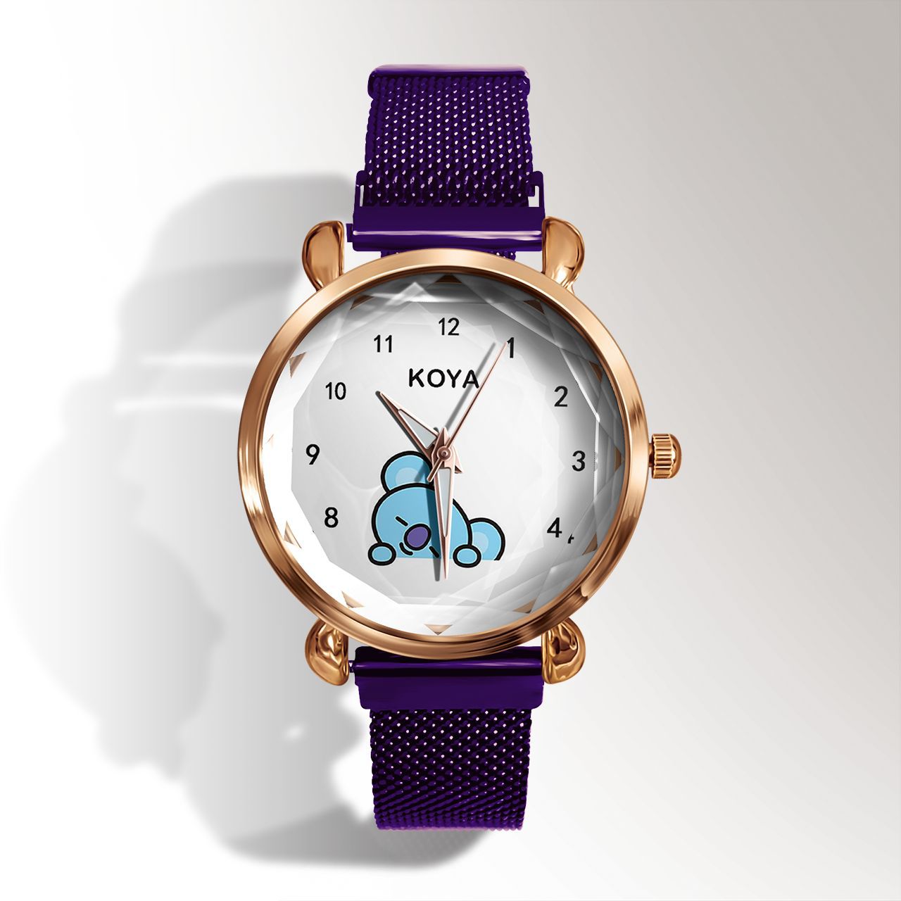 RELÓGIOS BT21 C/ PULSEIRA EM AÇO INOX (todos os personagens)