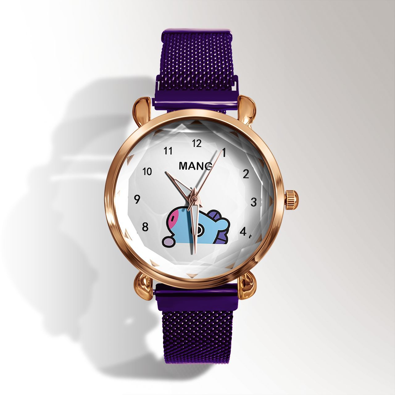 RELÓGIOS BT21 C/ PULSEIRA EM AÇO INOX (todos os personagens)