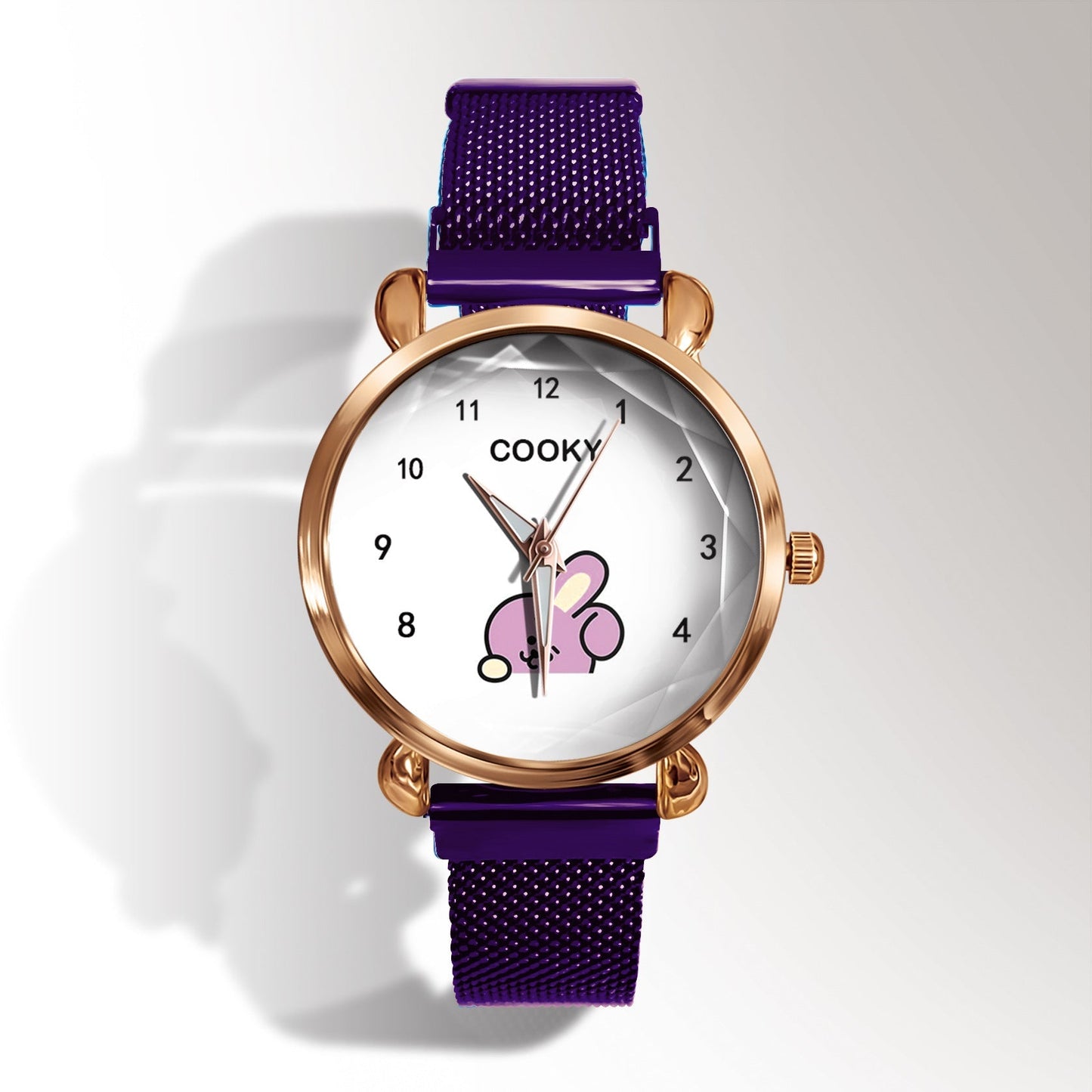 RELÓGIOS BT21 C/ PULSEIRA EM AÇO INOX (todos os personagens)