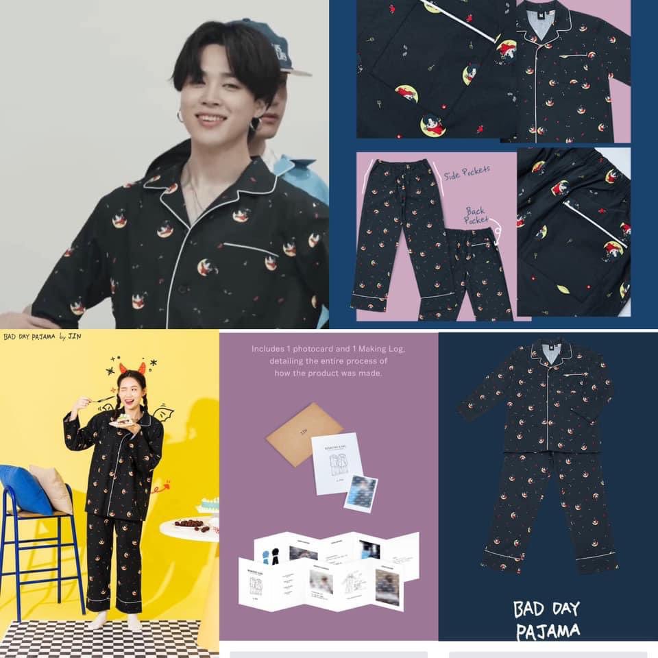 PIJAMAS JIN BTS BUEN DÍA/MAL DÍA