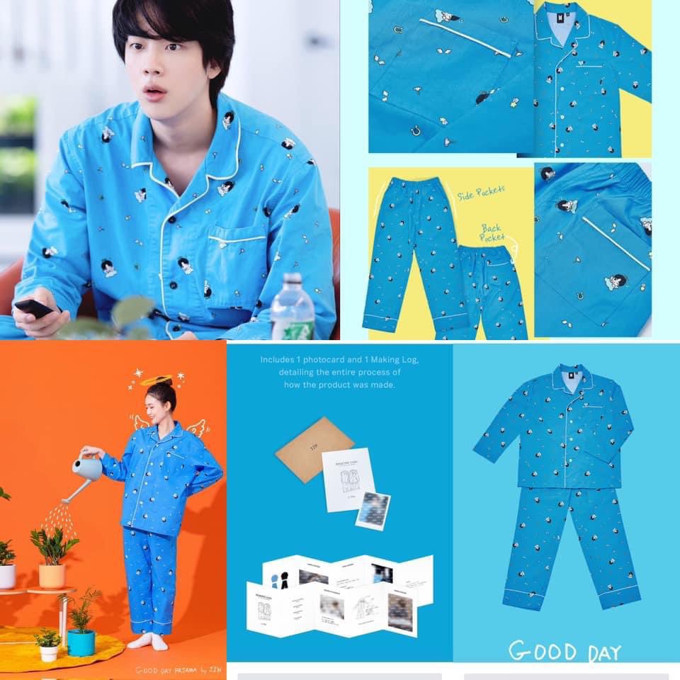 PIJAMAS JIN BTS BUEN DÍA/MAL DÍA