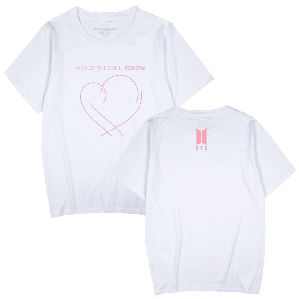 BTS MOTS PERSONA T-SHIRTS 100% COTTON (black, pink and white)