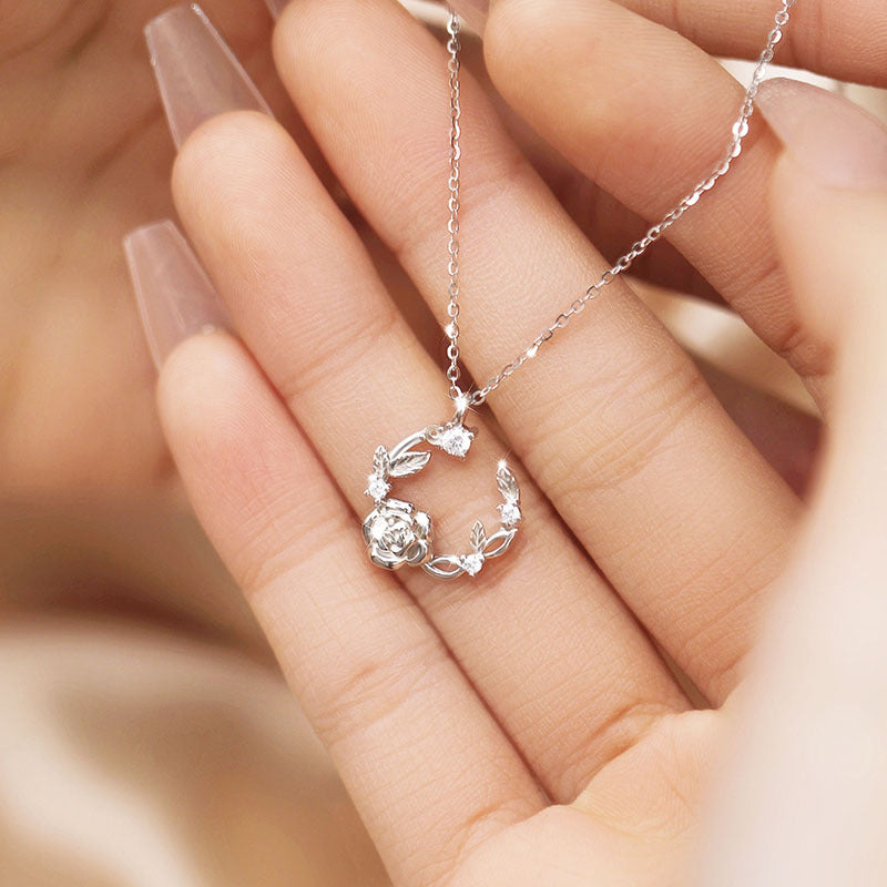COLLAR ROSAS EN PLATA 925