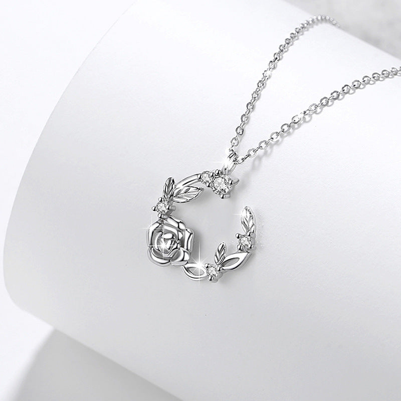 COLLAR ROSAS EN PLATA 925