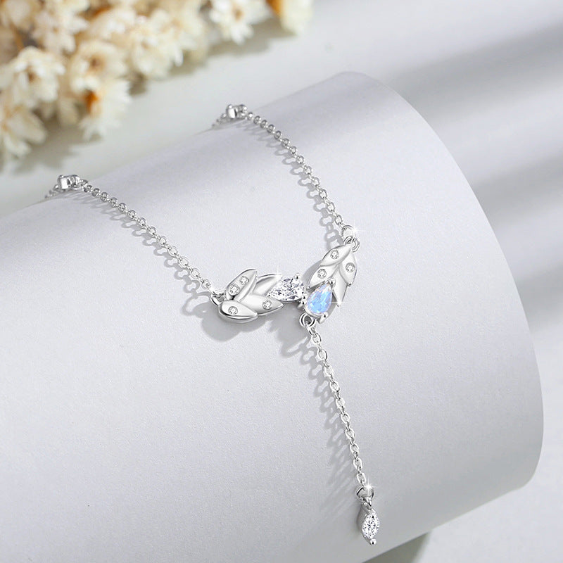 COLLAR/ANILLO ROCÍO MATUTINO EN PLATA 925