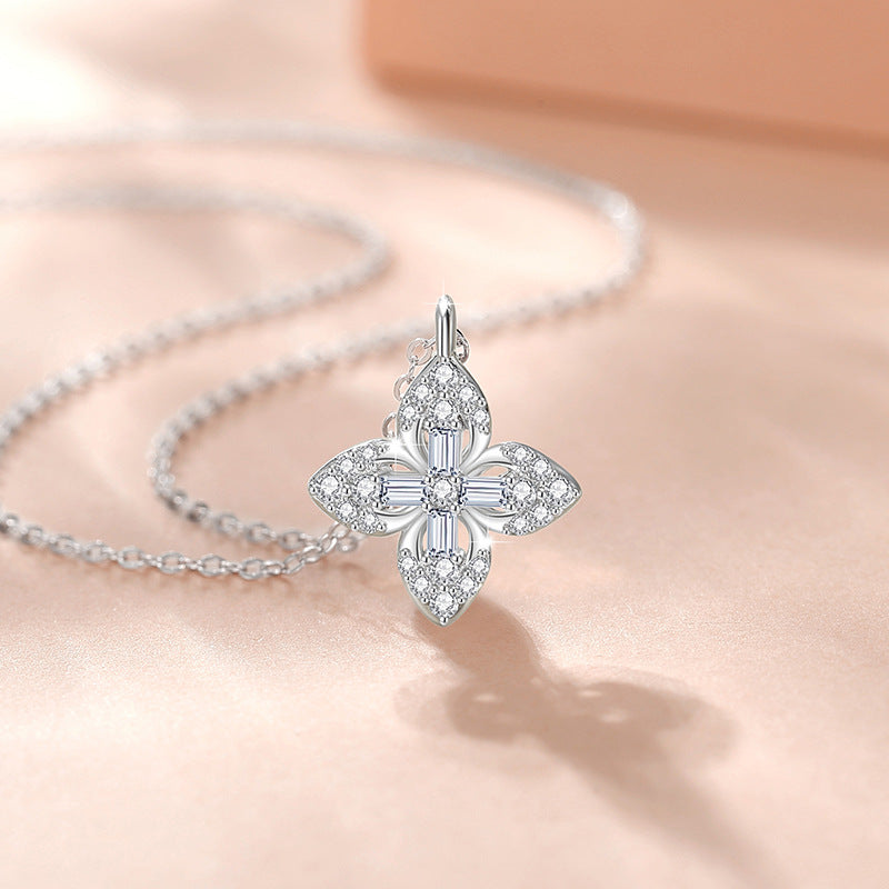 COLLAR/PULSERA FLOR DAPHNE EN PLATA 925
