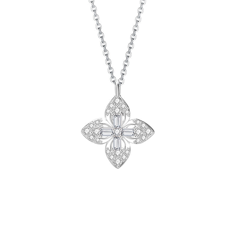 COLLAR/PULSERA FLOR DAPHNE EN PLATA 925