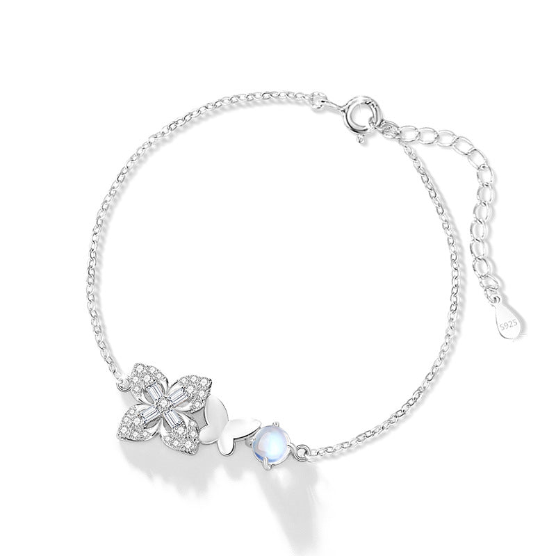COLLAR/PULSERA FLOR DAPHNE EN PLATA 925