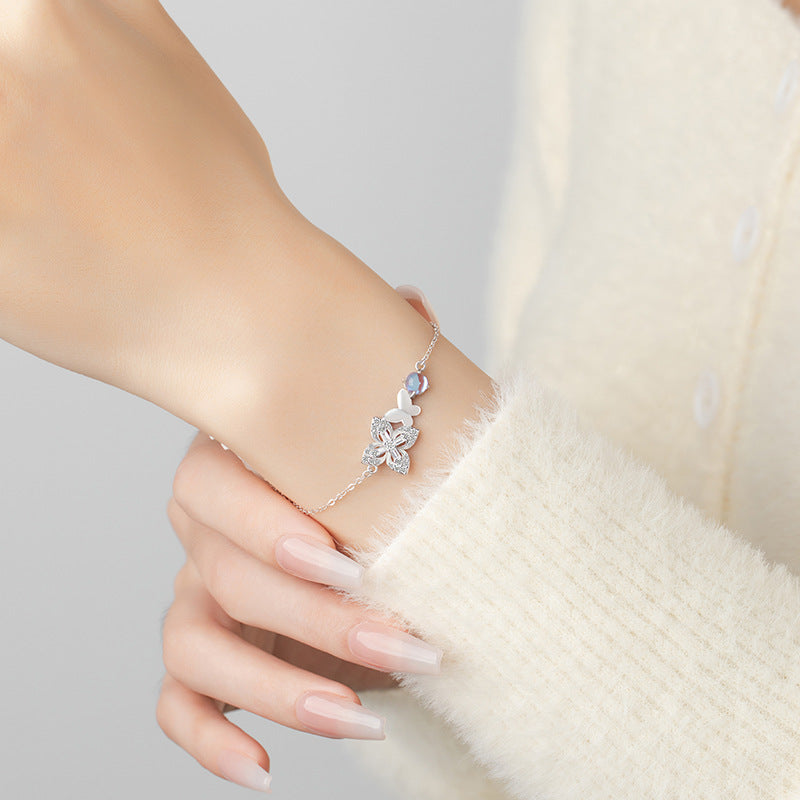 COLLAR/PULSERA FLOR DAPHNE EN PLATA 925
