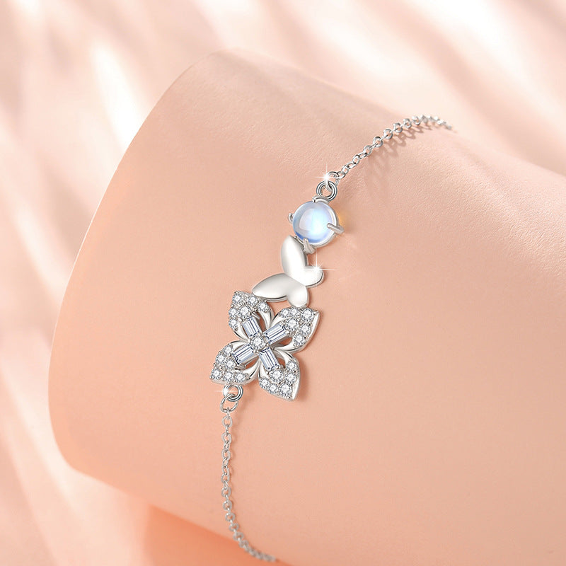 COLLAR/PULSERA FLOR DAPHNE EN PLATA 925