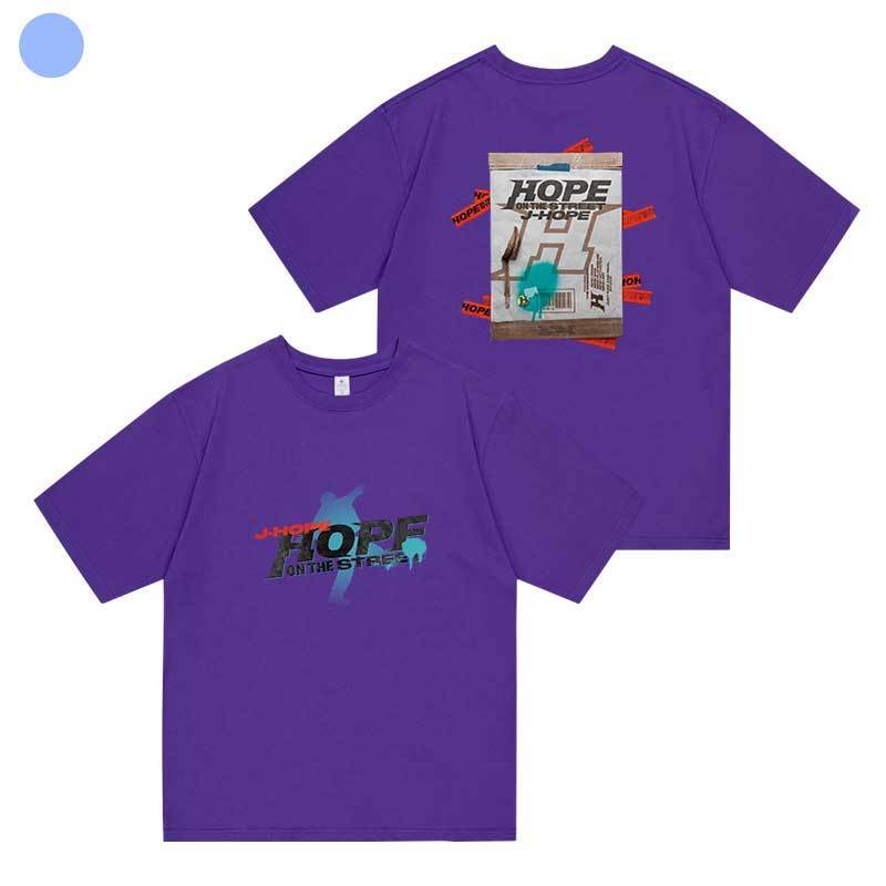 JHOPE HOPE ON THE STREET T-SHIRT 100% COTTON (VARIOUS COLORS)