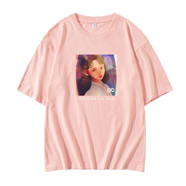 CAMISETA IU ft. SUGA EIGHT 100% ALGODÃO (em quatro cores)