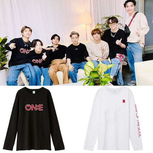 CAMISA BTS MAP OF THE SOUL ON:E 100% ALGODÃO