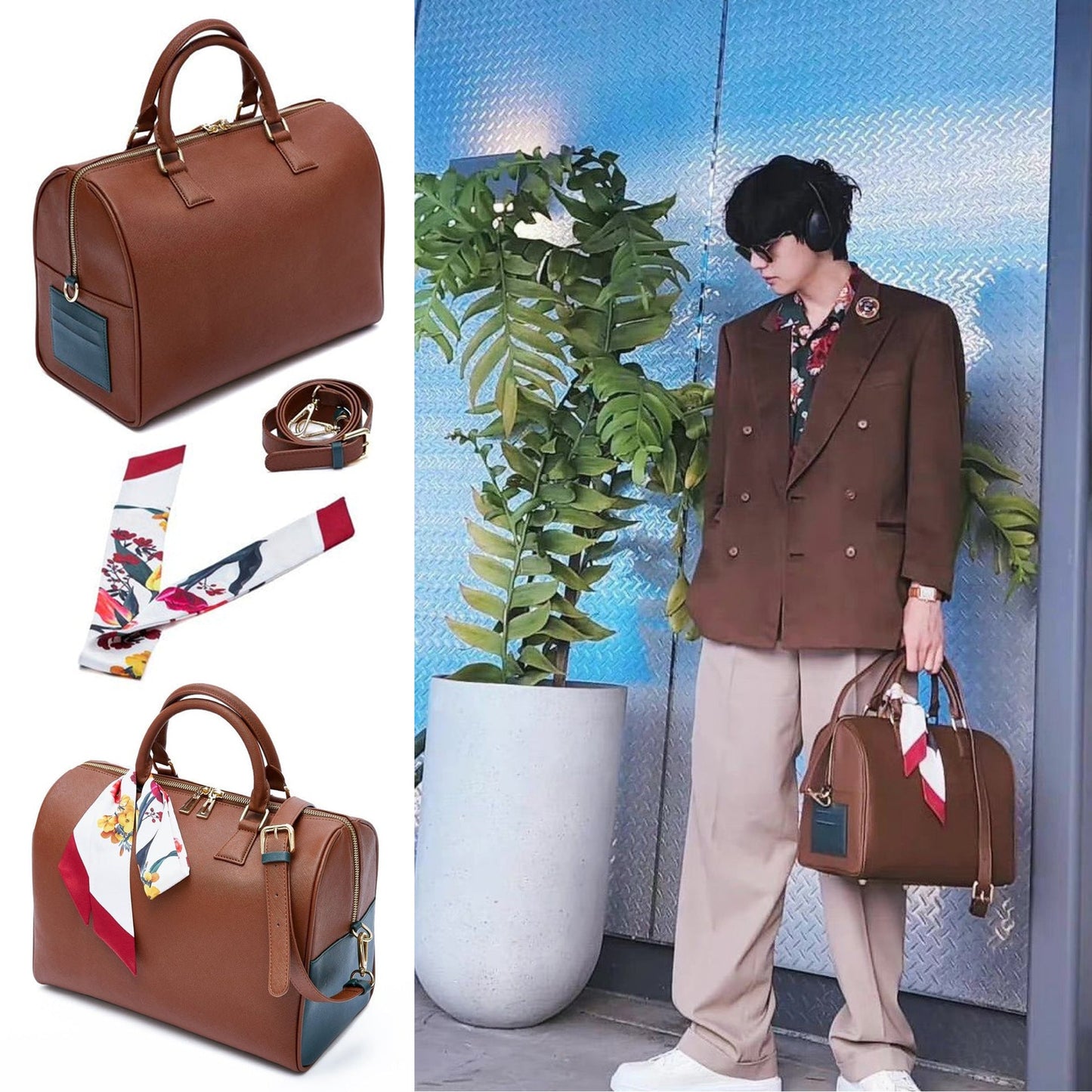 MUTE BOSTON BAG by V BTS EM COURO (em 2 tamanhos)
