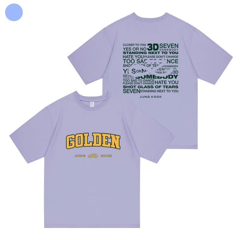 CAMISETA JUNGKOOK GOLDEN 100% ALGODÃO (várias cores)