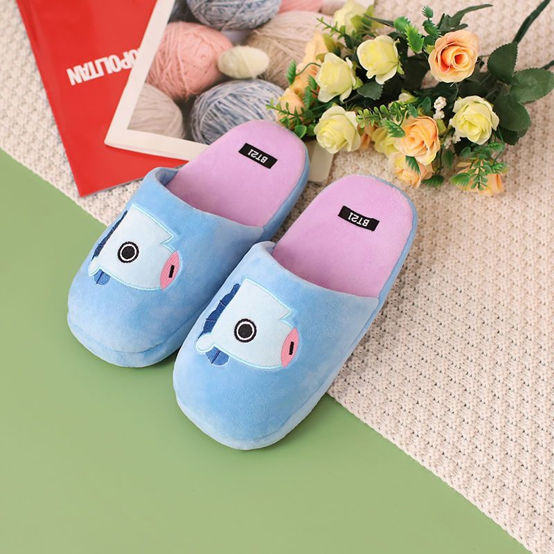 BT21 EMBROIDERED AND PLUSHED SLIPPERS