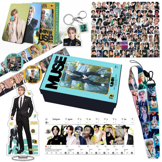 BOX JIMIN MUSE COM 163 PÇS (CAIXA PRESENTEÁVEL C/ VÁRIOS ITENS!✨)