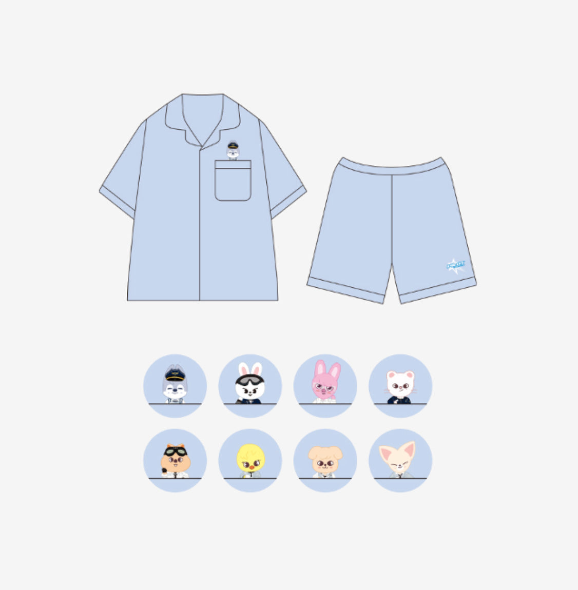 PIJAMAS STRAY KIDS SKZOO PILOT (todos os personagens)