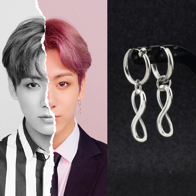 BRINCOS JUNGKOOK BTS AÇO INOXIDÁVEL PAR (3 opções)