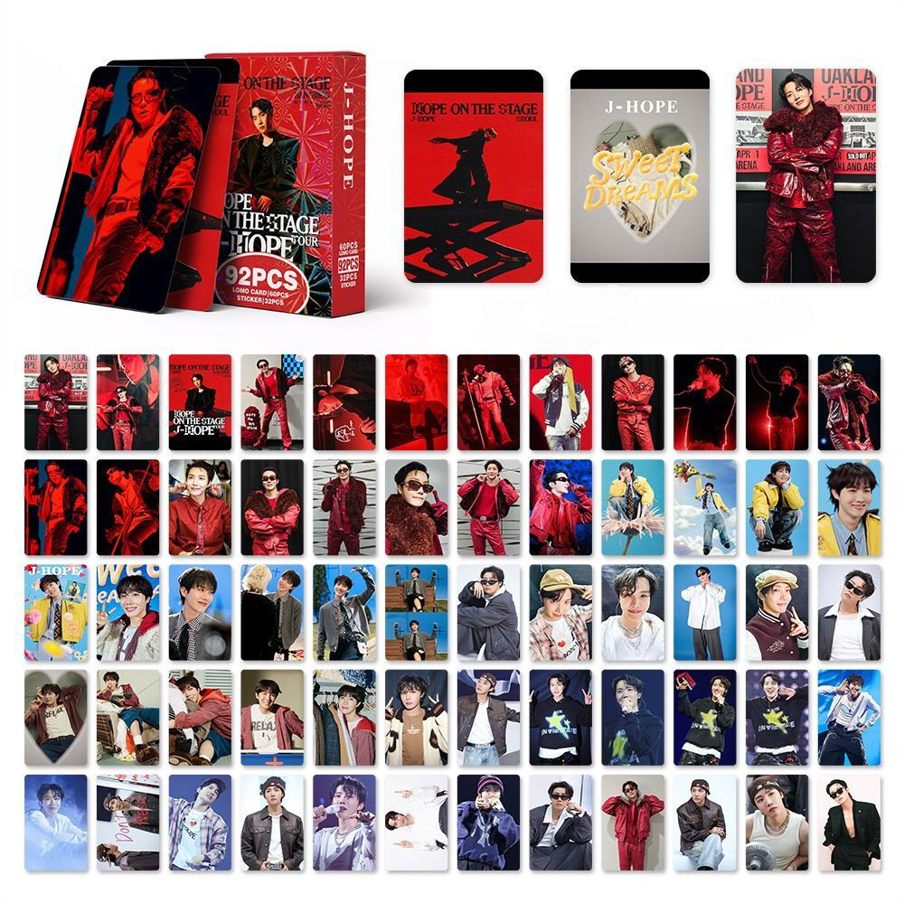 PHOTOCARDS + ADESIVOS JHOPE "HOPE ON THE STAGE" 92 PÇS