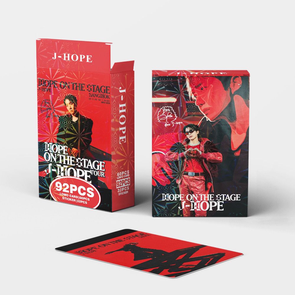 PHOTOCARDS + ADESIVOS JHOPE "HOPE ON THE STAGE" 92 PÇS