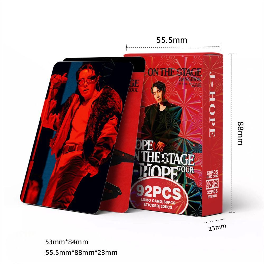 PHOTOCARDS + ADESIVOS JHOPE "HOPE ON THE STAGE" 92 PÇS