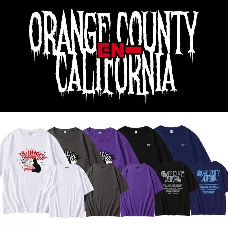 CAMISETAS ENHYPEN ORANGE COUNTY 100% ALGODÃO
