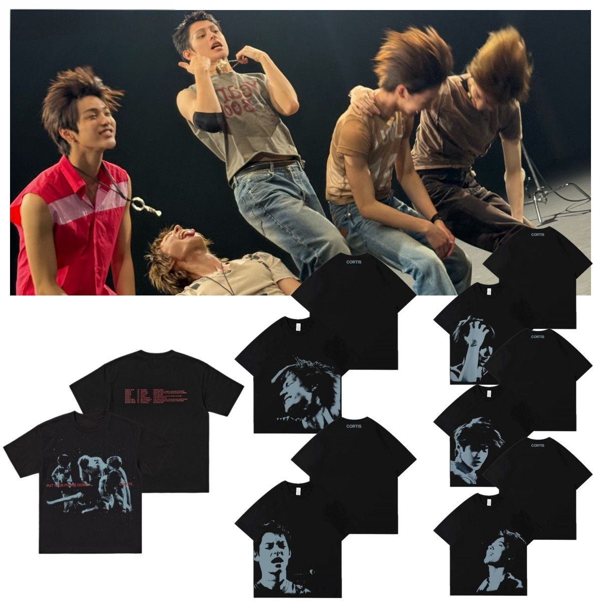CORTIS PUT YOUR PHONE DOWN Tシャツ WS CAMISETA CORTIS TOUR PUT YOUR PHONE DOWN 2026 100% ALGODÃO