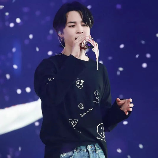 CAMISA MANGA LONGA BTS PERMISSION TO DANCE 100% ALGODÃO