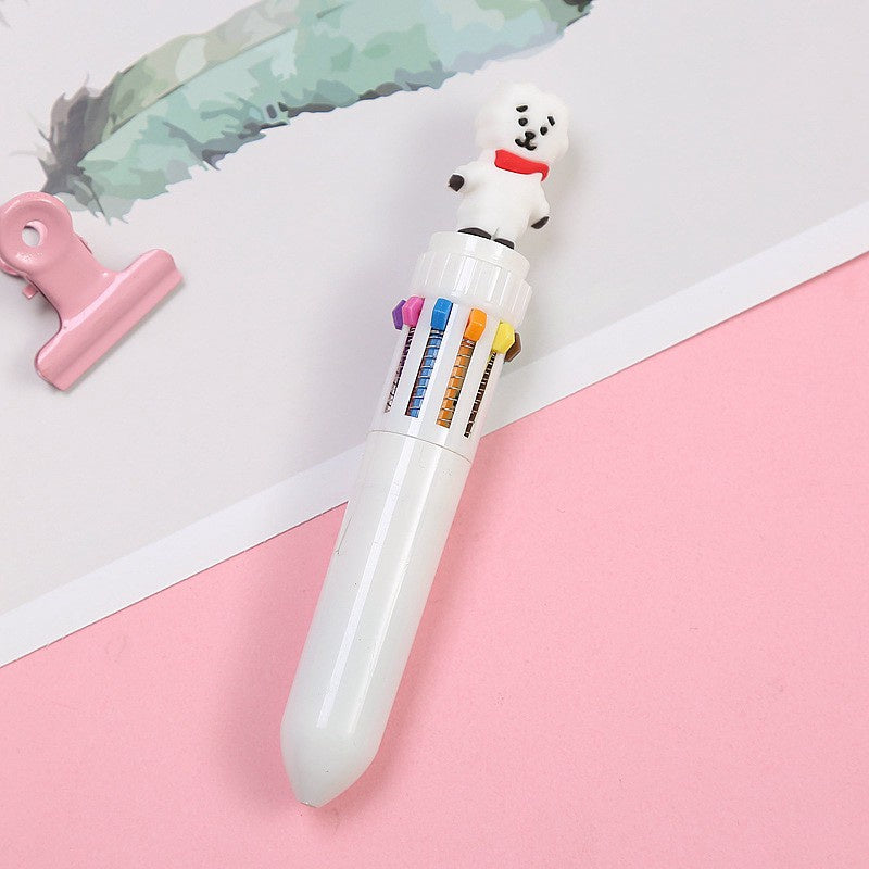 KIT CON 8 BOLÍGRAFOS 10 COLORES BT21