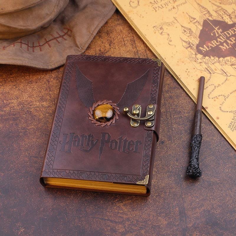 RETRO/VINTAGE WRITING BOOK + HARRY POTTER PEN