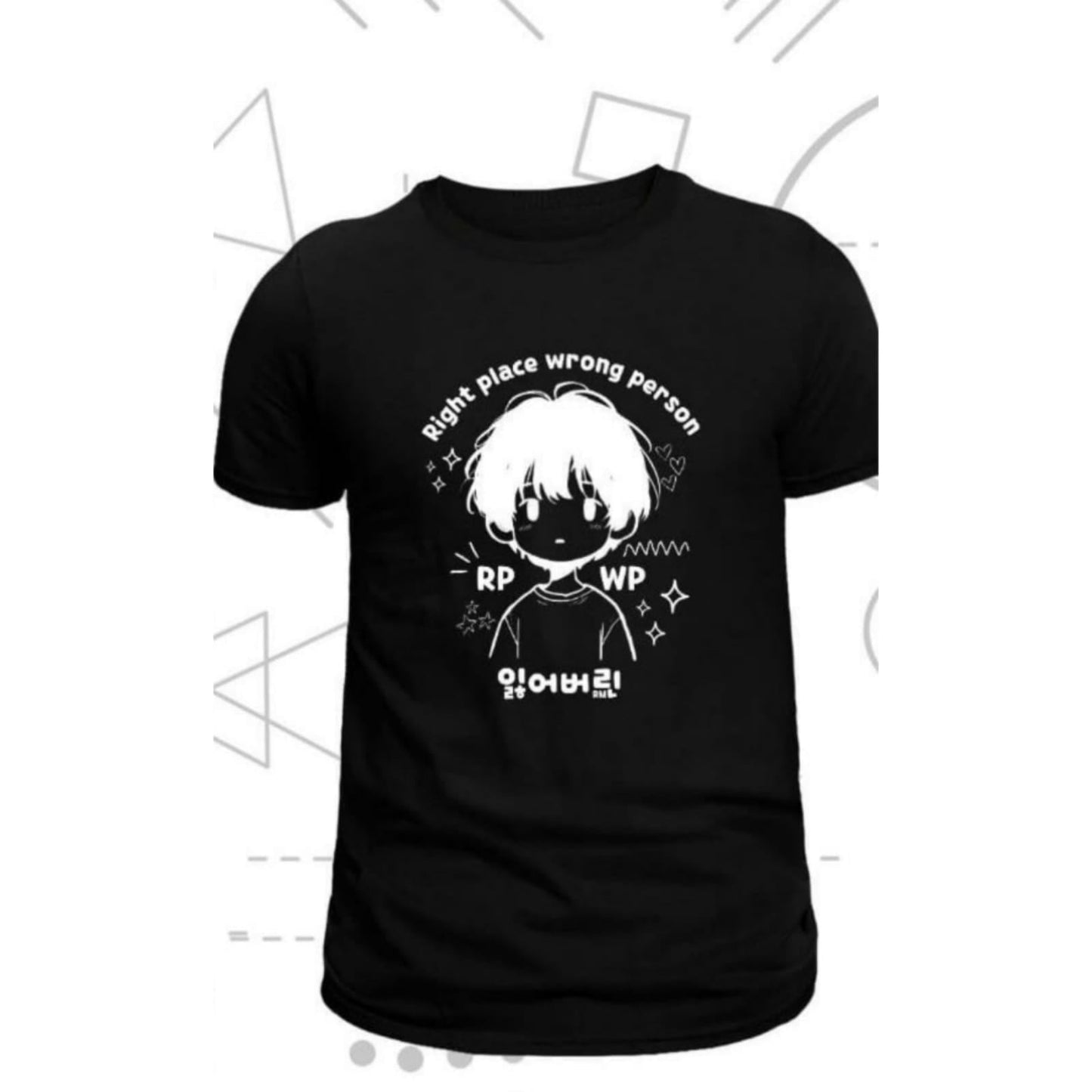 CAMISETA BTS RM "RiGHT PLACE WRONG PERSON" 100% ALGODÃO (preta e branca)
