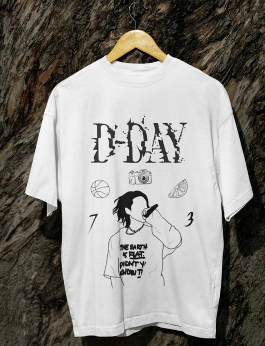 CAMISETA BTS SUGA AGUST D 100% ALGODÃO (preta e branca)