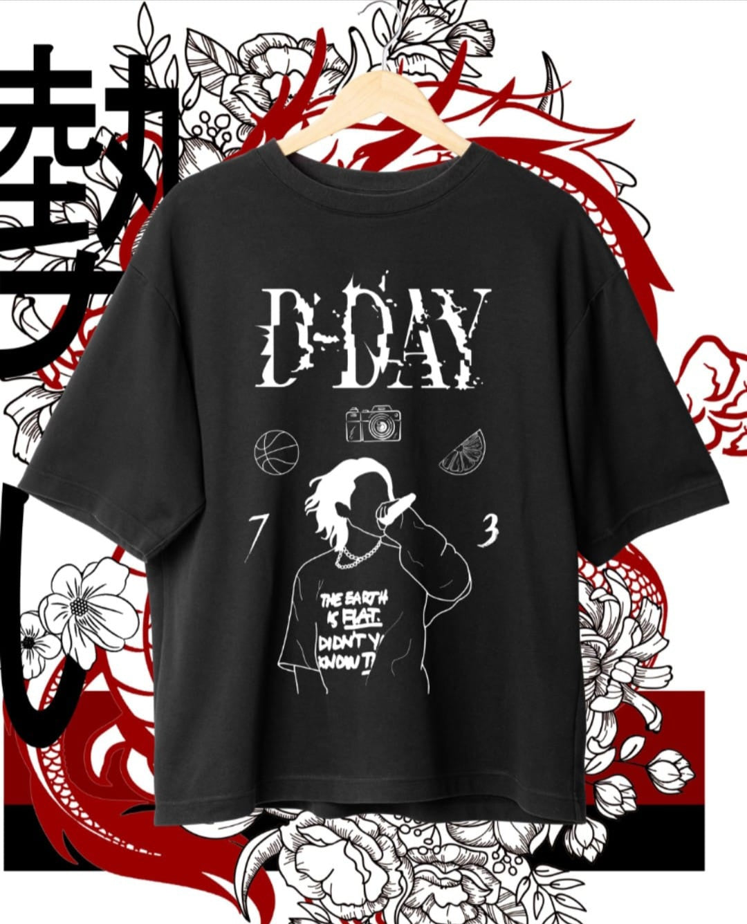 CAMISETA BTS SUGA AGUST D 100% ALGODÓN (blanco y negro)