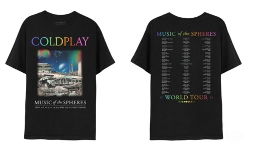 CAMISETA COLDPLAY 100% ALGODÃO