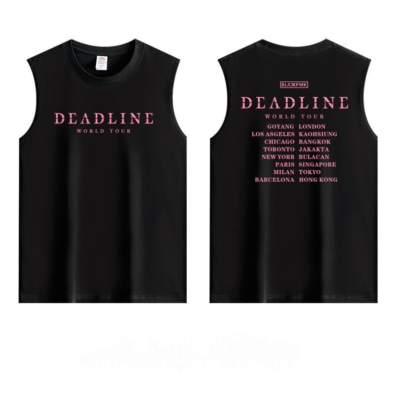 CAMISETA BLACKPINK DEADLINE TOUR 100% ALGODÃO ( em três cores)