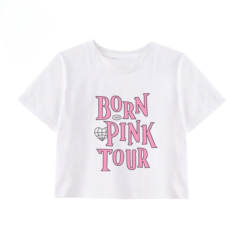 CROPPEDS BLACKPINK BORN PINK 100% ALGODÃO (preto e branco)