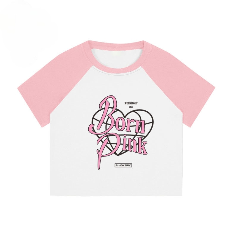 CAMISETA E CROPPED BLACKPINK BORN PINK 100% ALGODÃO