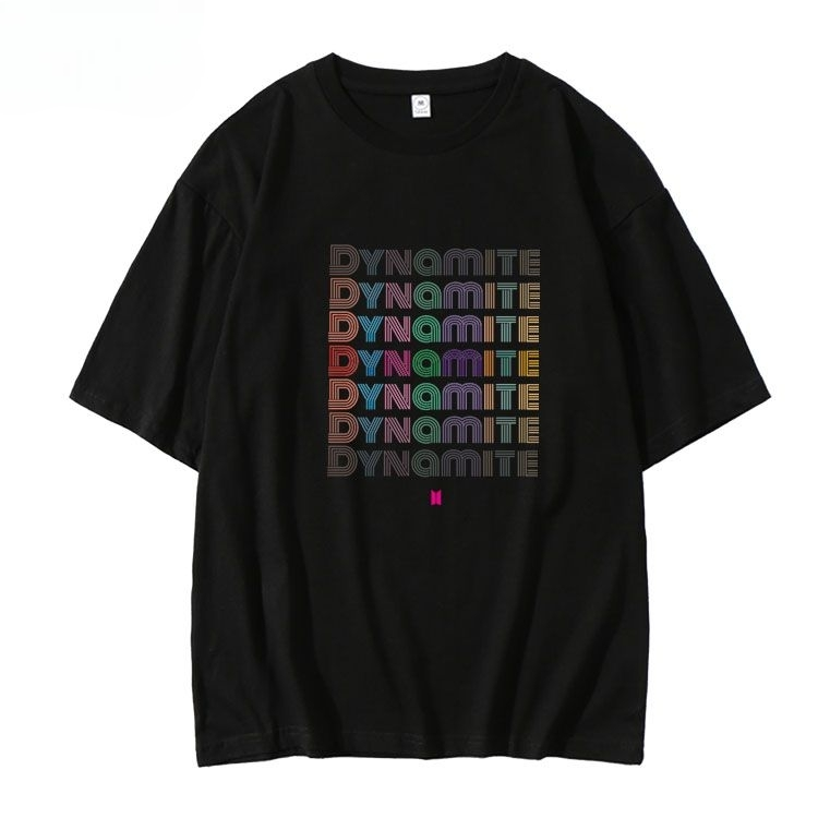CAMISETA BTS DYNAMITE 100% ALGODÃO (preta e branca)