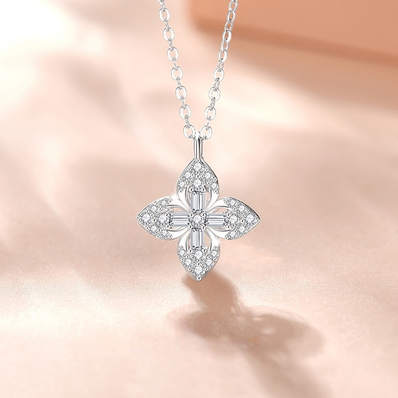 COLLAR/PULSERA FLOR DAPHNE EN PLATA 925
