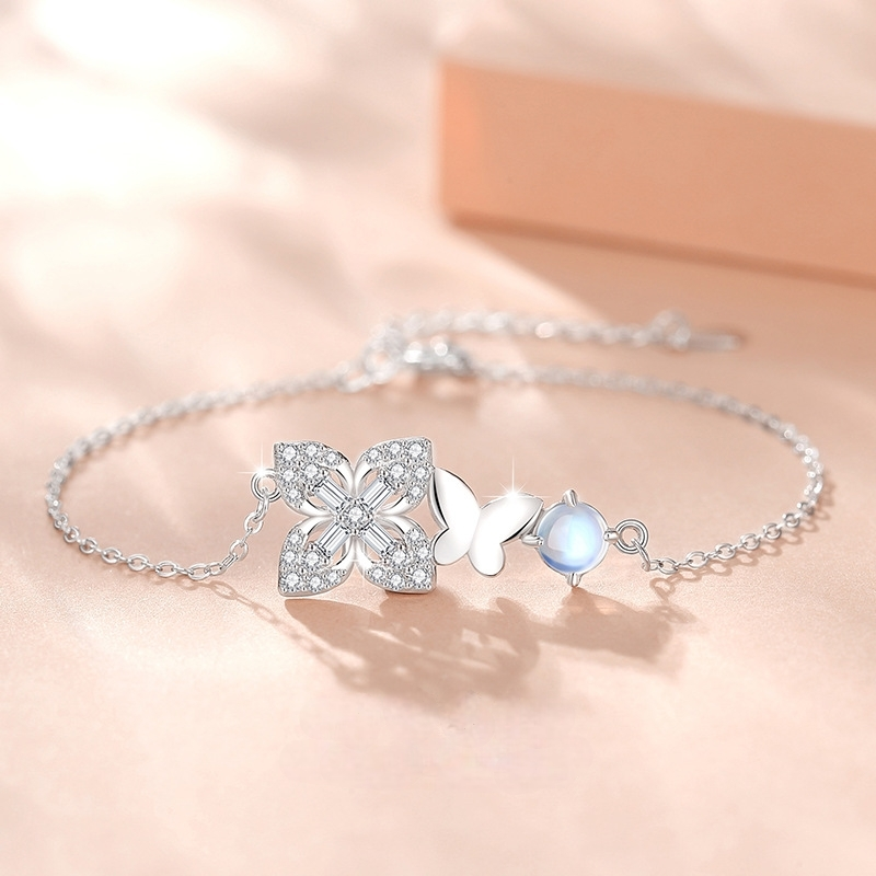 COLLAR/PULSERA FLOR DAPHNE EN PLATA 925