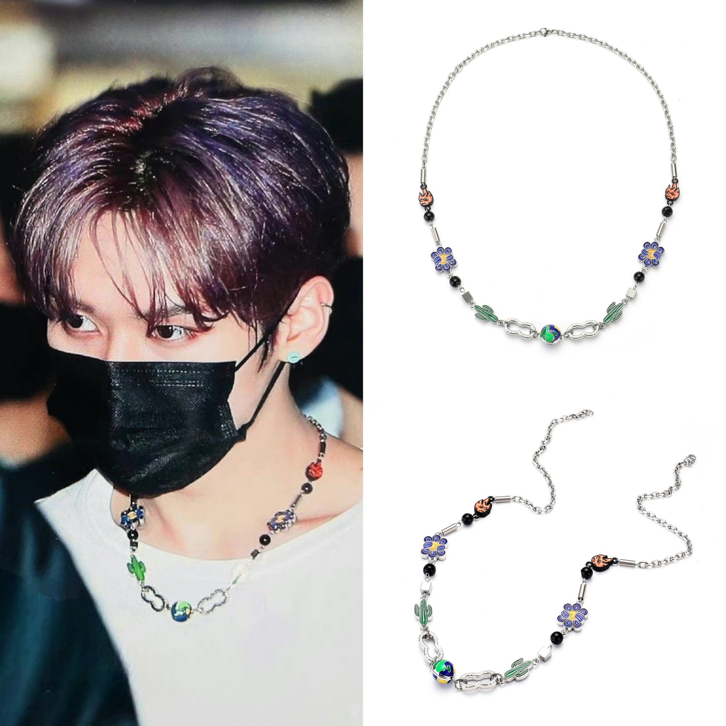 COLAR LEE KNOW STRAY KIDS AÇO INOXIDÁVEL