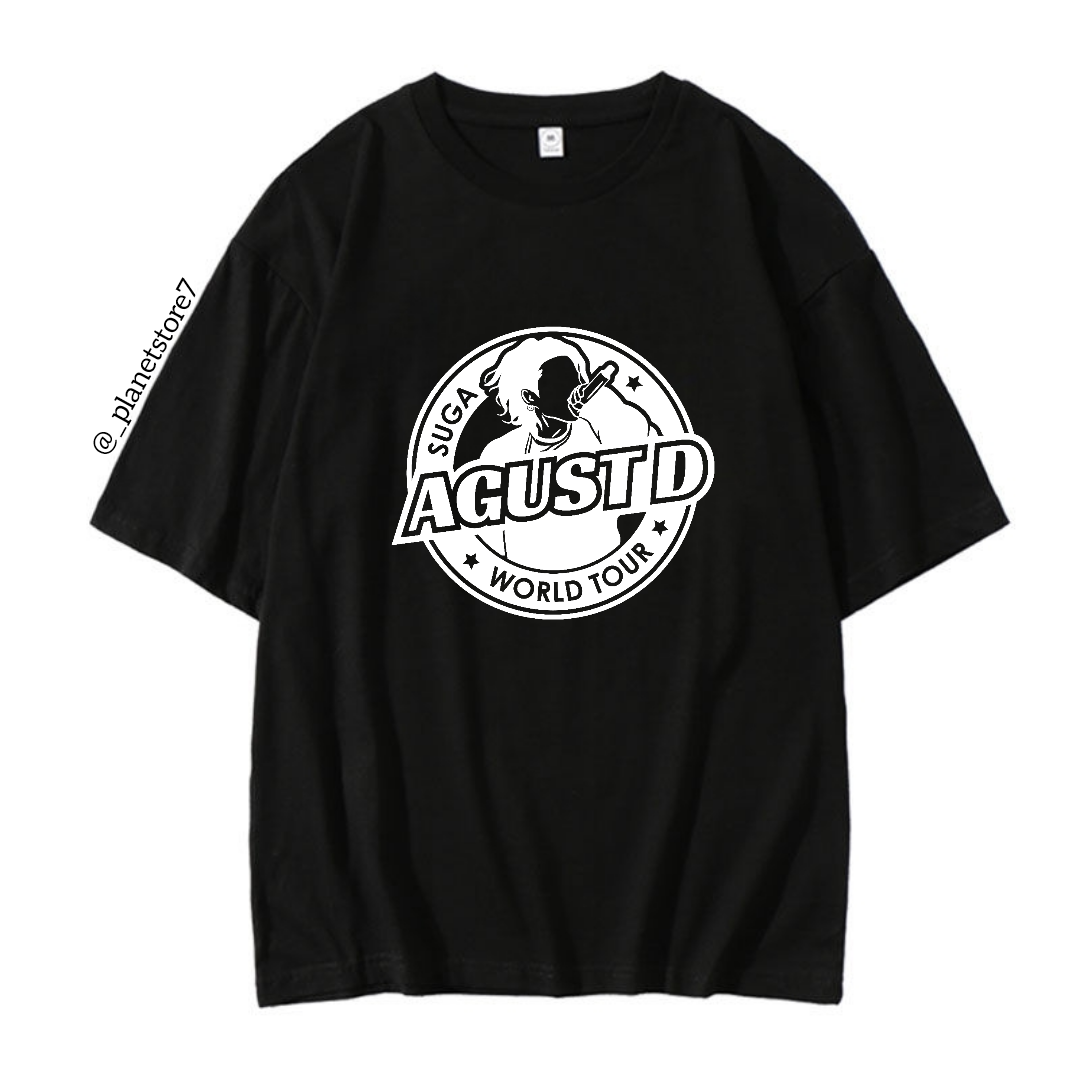 CAMISETA SUGA D'DAY AGUST D 100% ALGODÃO (preta e branca)