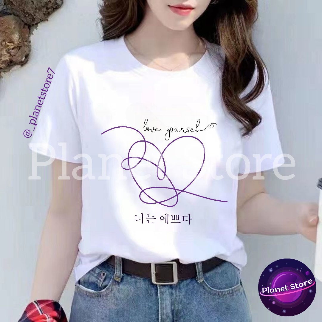 CAMISETA BTS LOVE YOURSELF 100% ALGODÃO